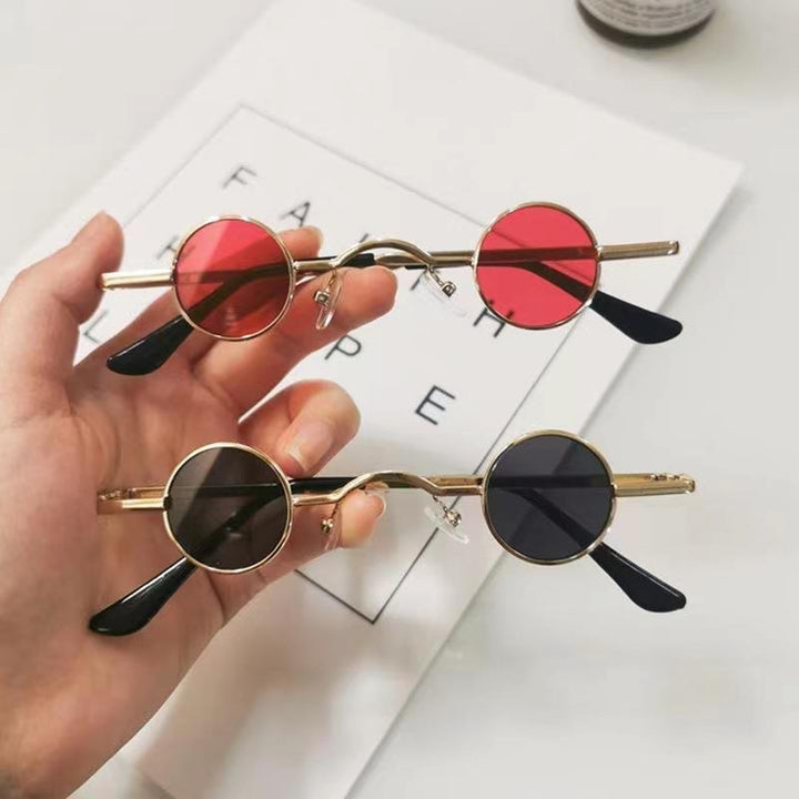Retro Round Frame Sunglasses – Unisex Mini Circle UV 400 Hip Hop Style
