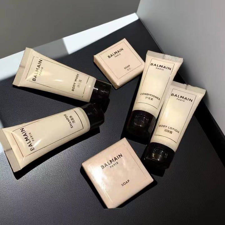 Balmain Paris Hotel Wash & Care Set 35 ml – Shampoo, Conditioner, Shower Gel & Soap