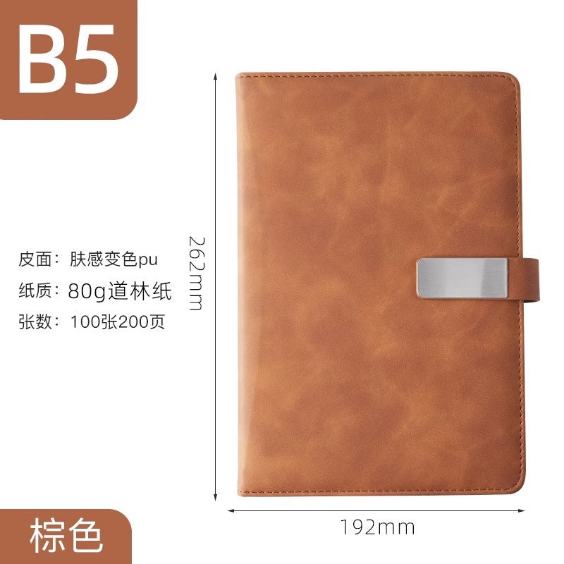 笔记本定制logo带扣学习办公商务文具本子会议记录本订制记事本子
