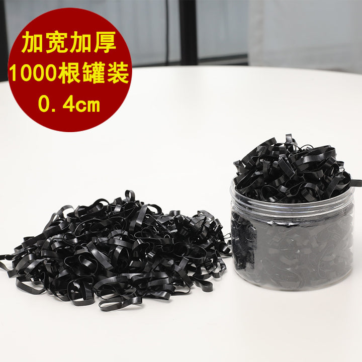 橡皮筋女扎头发加粗加厚发圈一次性高弹力耐用黑色胶圈小头绳大人
