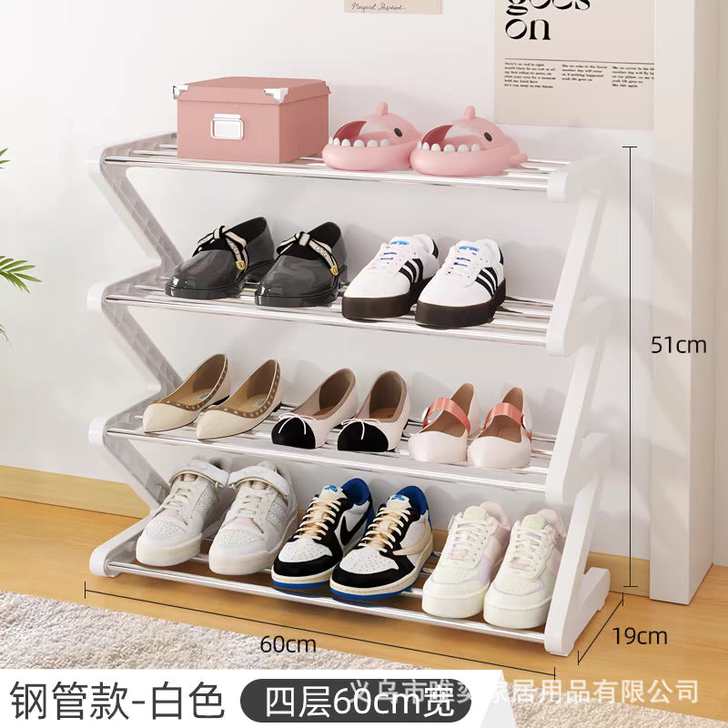 Z-Shape Shoe Rack – Stackable Multi-Layer Home Entryway Shoe Organizer