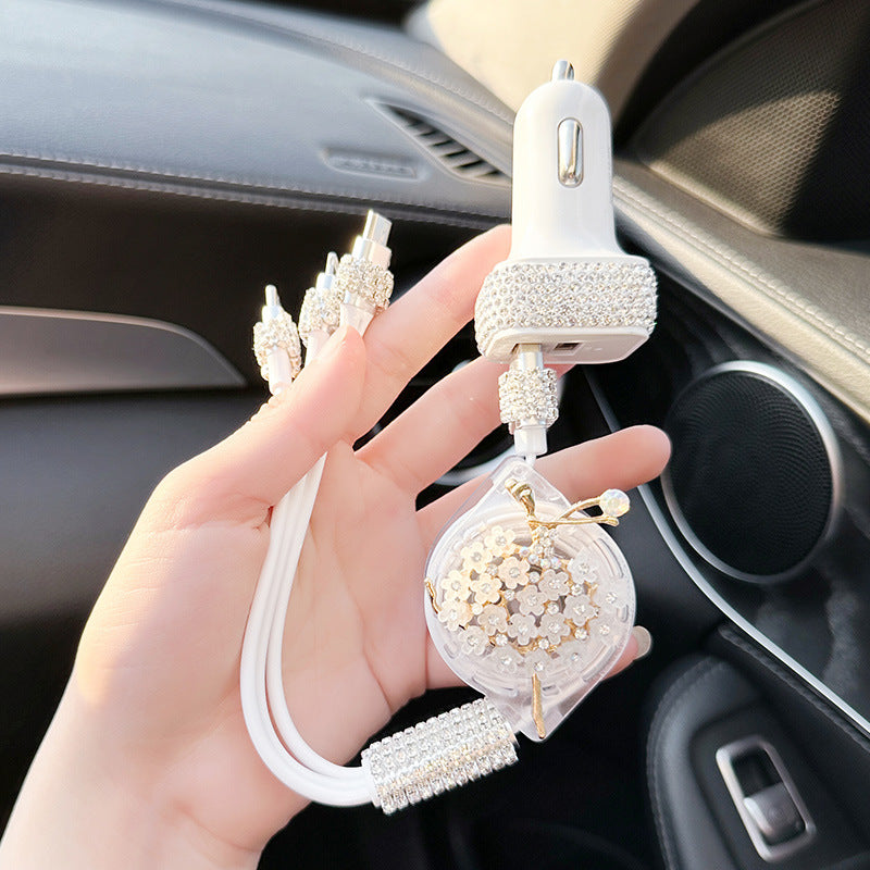 Car Mount Charger Light Luxury Car Phone Cable