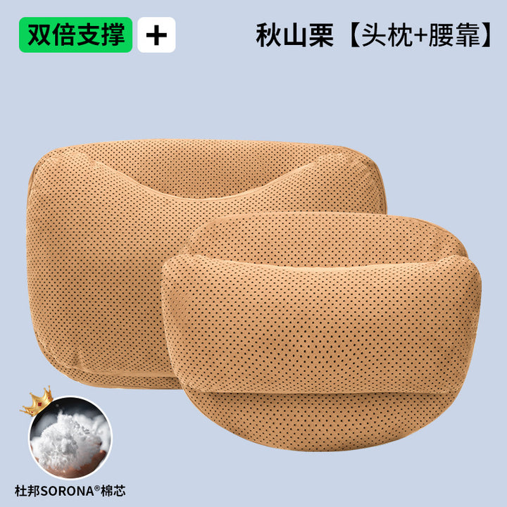 Car Pillow Premium Feel Breathable Cotton Neck Pillow Car Pillow