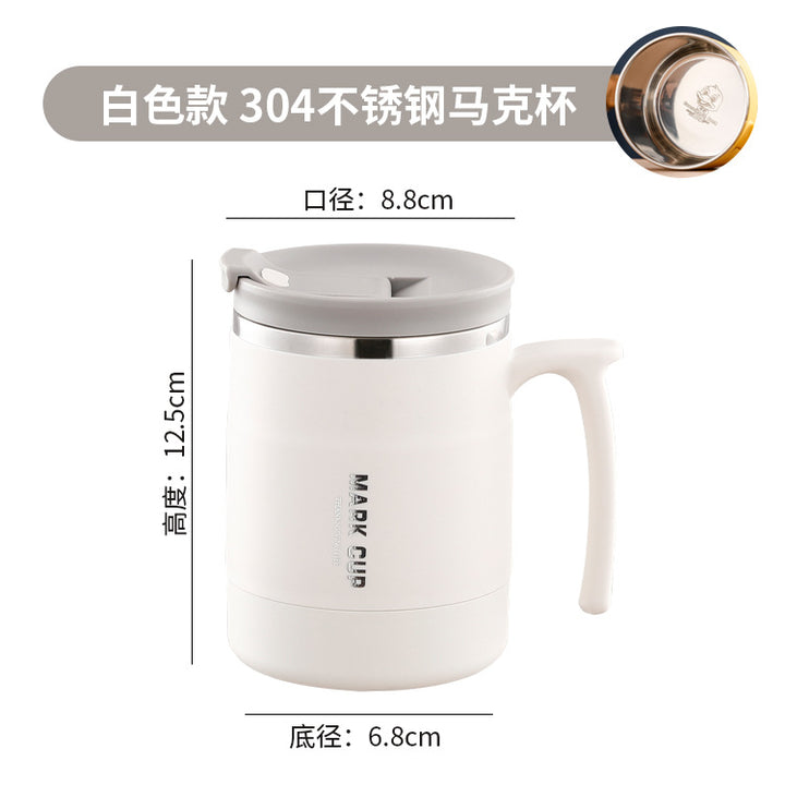 304不锈钢马克杯带盖杯子女办公室水杯泡茶杯男咖啡杯喝水杯饮水