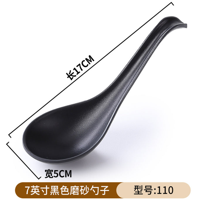 密胺面碗餐具店用黑色仿瓷塑料拉面馆汤饭碗盘家用商用斗笠碗批发