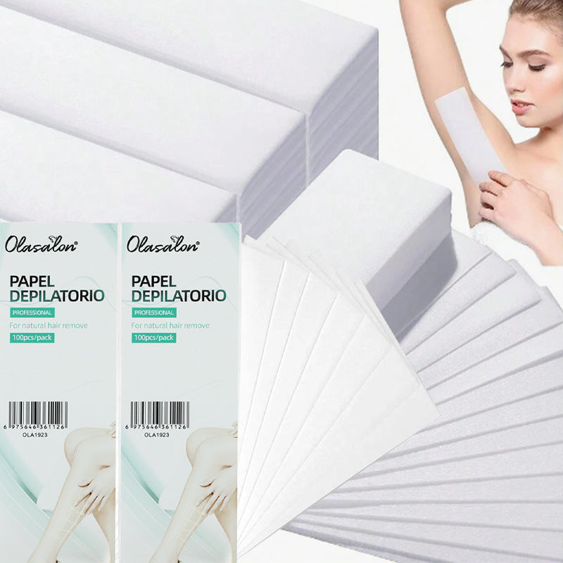 No-Residue Disposable Wax Strips – Non-Woven Hair Removal Wax Paper for Body