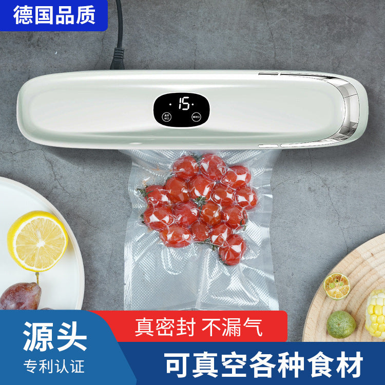 跨境干湿封口机食品袋抽空机小型家用密封机全自动真空保鲜塑封机