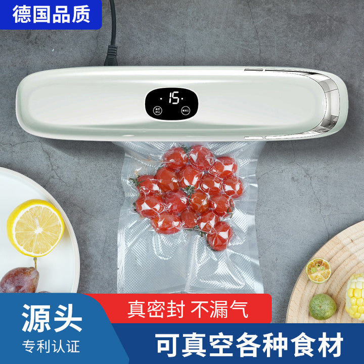 跨境干湿封口机食品袋抽空机小型家用密封机全自动真空保鲜塑封机