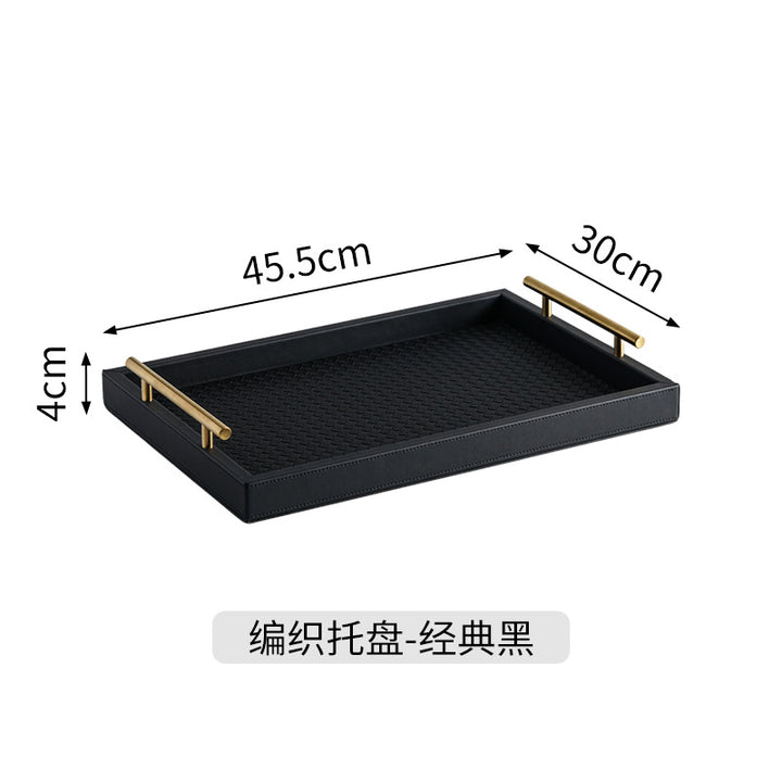 手提遥控器收纳盒高级创意客厅茶几桌面分类整理盒皮质玄关收纳盒