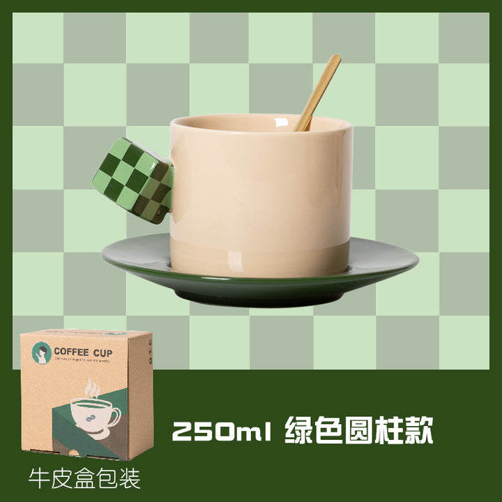 魔方陶瓷咖啡杯套装高端设计高级感高颜值杯碟马克杯子下午茶欧式