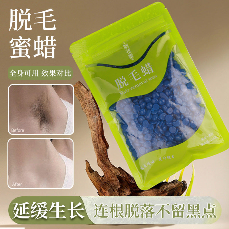 Honey Wax Hair Removal Kit – Body Face Private Area Wax Strips with Chamomile