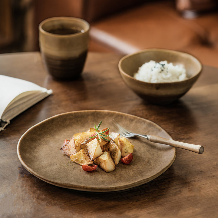 Japanese Style Ceramic Tableware Set Vintage Bowl & Plate Home Plate Plate Plate Wholesale Bowl Large Plate