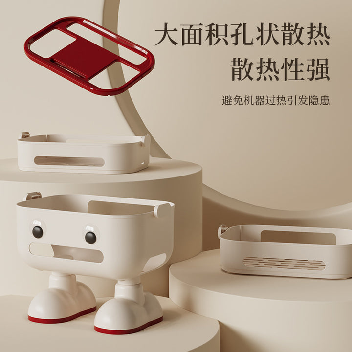 wifi路由器收纳盒家用客厅电源插座排插无线光猫机顶盒整理置物盒