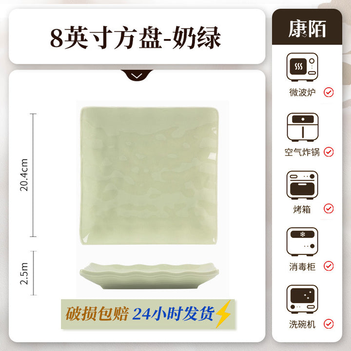 Bowl & Plate Home Set Premium Design High Temperature Underglaze Cream Style Ceramic Tableware Home Wholesale