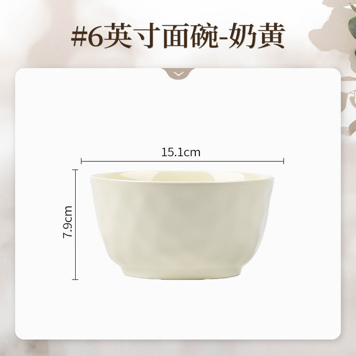 Bowl & Plate Home Set Premium Design High Temperature Underglaze Cream Style Ceramic Tableware Home Wholesale