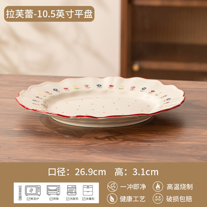 New Bowl & Plate Set Premium Design Ceramic Wedding Newlywed Gift Tableware Bowl Home Small Tableware