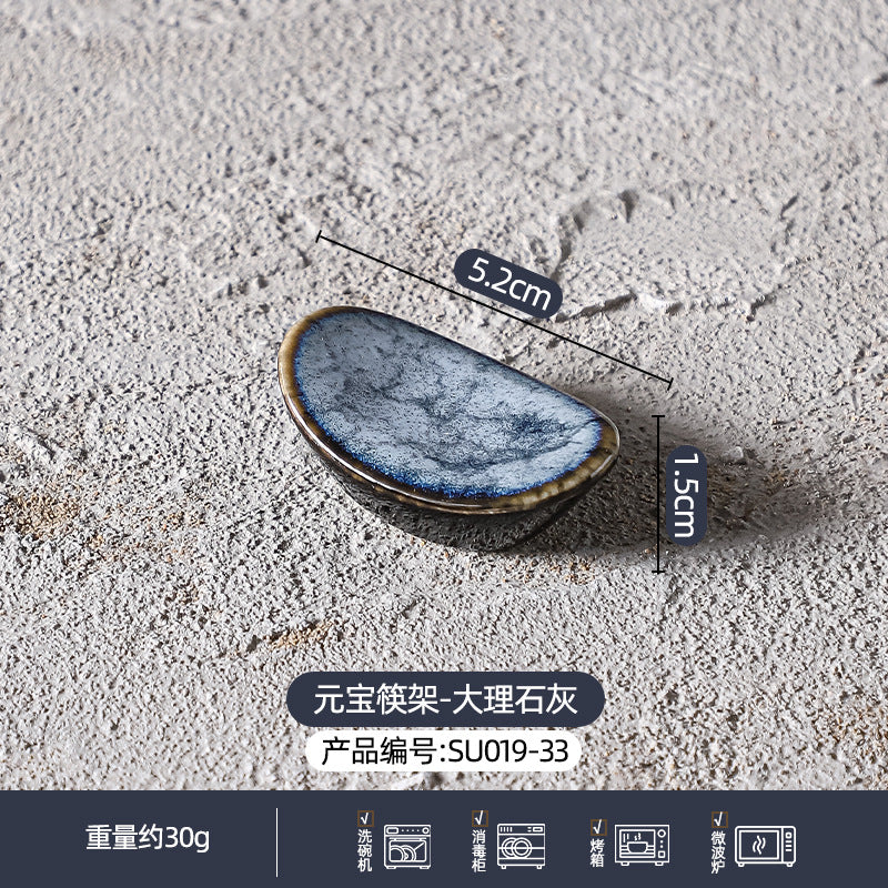 定制窑变陶瓷碗碟盘餐具套装大理石灰高级感餐厅酒店家用餐具组合