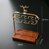 Wooden Baijiu Wine Cup Rack – Premium Home Bar Liquor Dispenser Stand