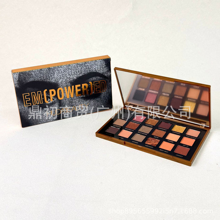 胡达美丽HUDA BEAUTY 18色眼影盘圣诞权重金属em power ed/rose