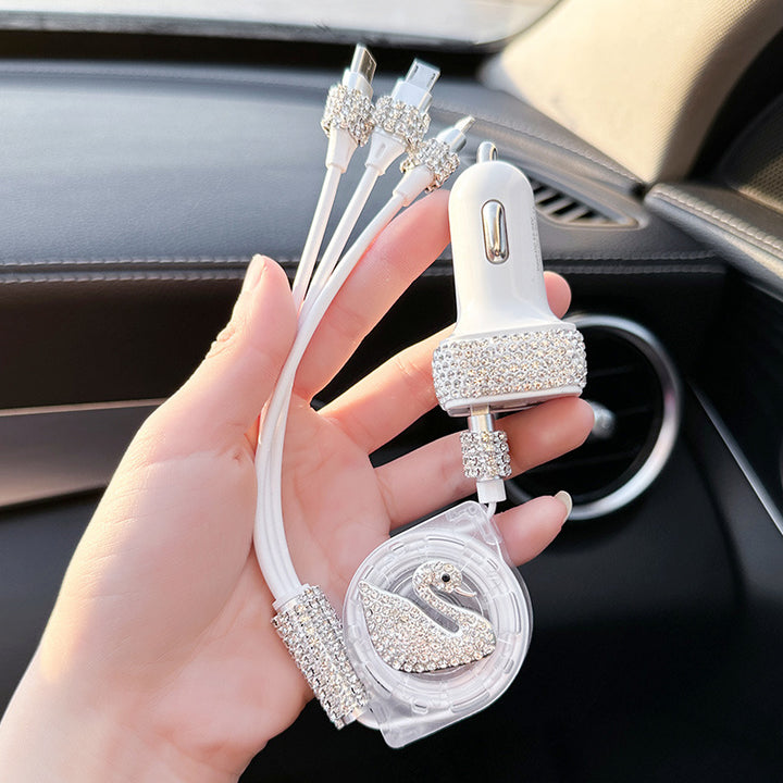 Car Mount Charger Light Luxury Car Phone Cable