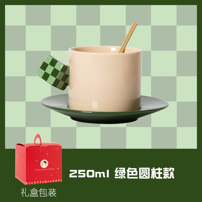 魔方陶瓷咖啡杯套装高端设计高级感高颜值杯碟马克杯子下午茶欧式