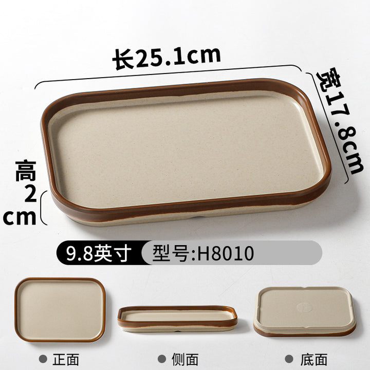 祥源美密胺创意复古餐具商用餐厅饭店火锅店盘子菜盘仿瓷塑料面碗
