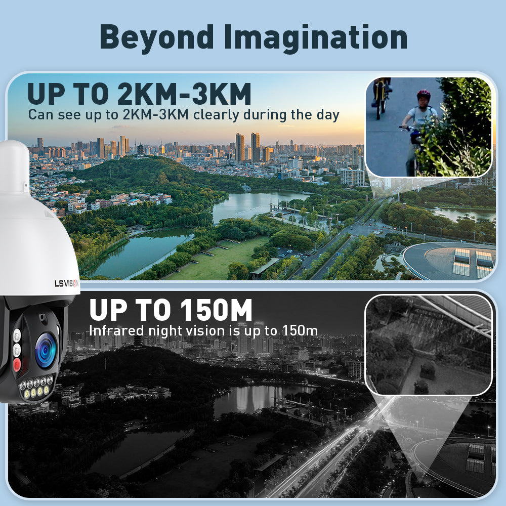 66X PTZ Camera Can See up to 2-3km Suppor Humanoid Detection