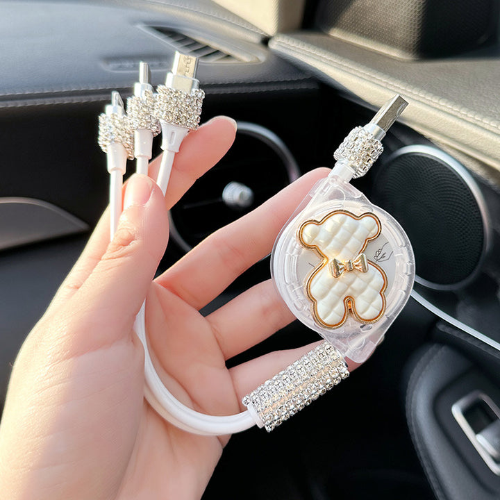 Car Mount Charger Light Luxury Car Phone Cable