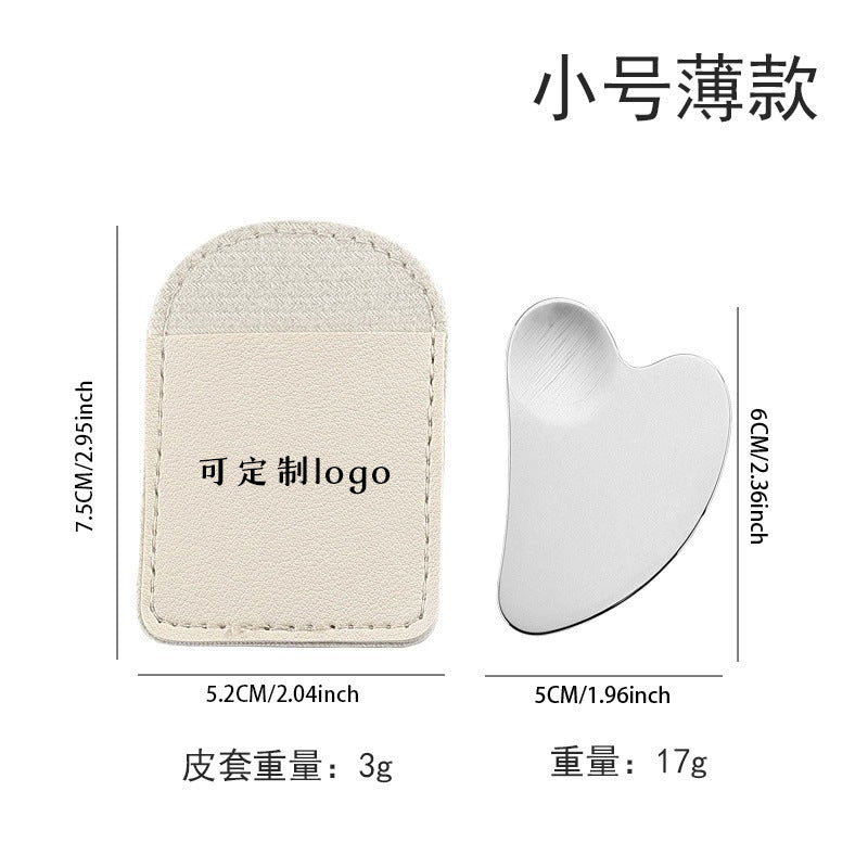 工厂直销不锈钢刮痧板心形刮痧板手部脸部刮痧按摩美妆美容工具