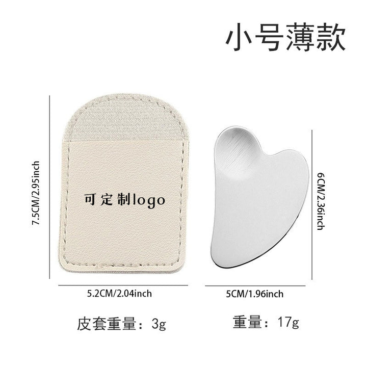 工厂直销不锈钢刮痧板心形刮痧板手部脸部刮痧按摩美妆美容工具