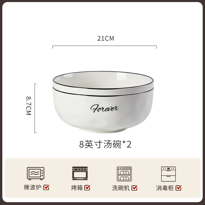 碗碟套装家用高级感欧式陶瓷整套餐具组合吃饭新款乔迁碗盘筷单品