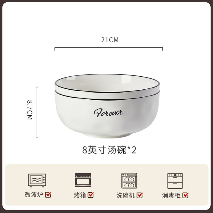碗碟套装家用高级感欧式陶瓷整套餐具组合吃饭新款乔迁碗盘筷单品
