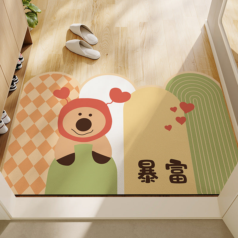 Modern Minimalist Entryway Door Mat Home Entryway Special Leather Door Mat Waterproof Non Slip