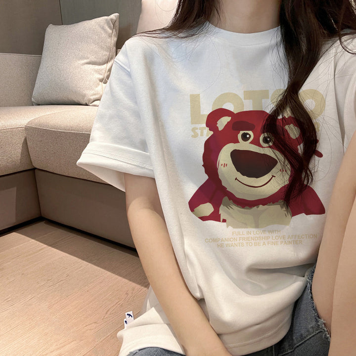 2025新款重磅纯棉质感短袖T恤女夏季复古高级感别致漂亮情侣上衣