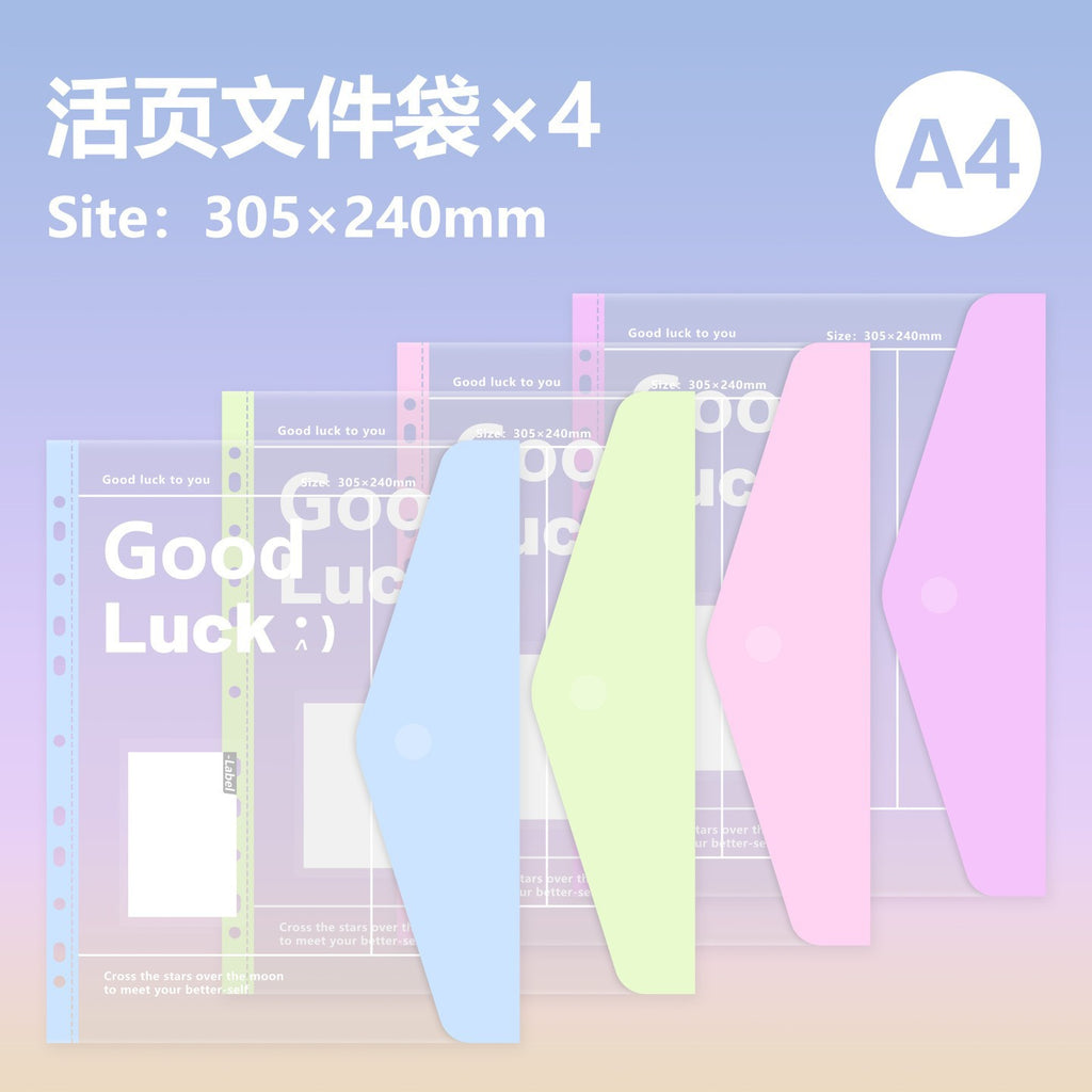 办公收纳整理活页文件夹a4加厚透明资料袋学习资料试卷收纳册批发