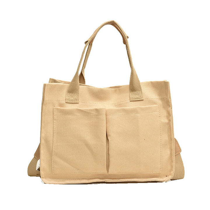 Fashion Canvas Bag Business Handheld Commuter Shoulder Crossbody Tote Bag Fashion