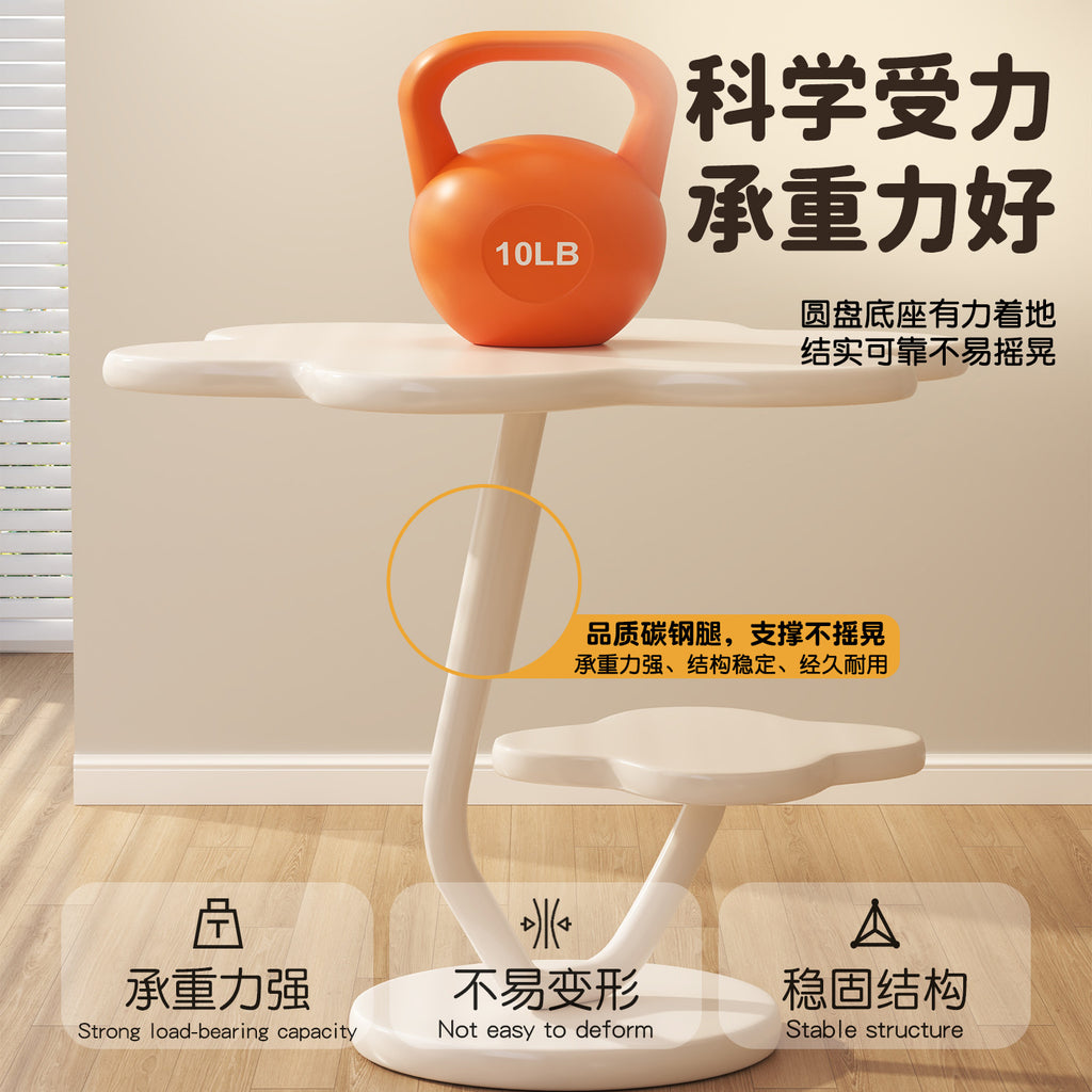 阳台创意小茶几客厅沙发边几小户型圆桌子网红奶油风床头柜置物架
