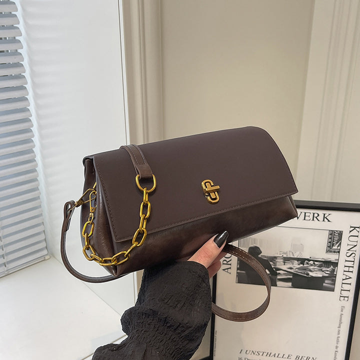 Texture Women Light Luxury Winter Casual New Trendy Fashion Vintage Shoulder Crossbody Small Square Bag
