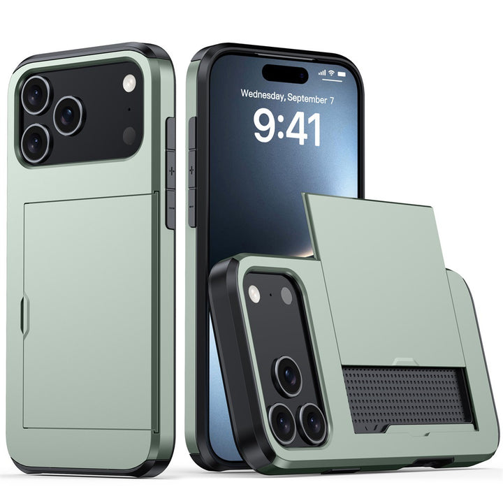 For iPhone 17 Phone Case iPhone 16 Slide 2-in-1 Shockproof 15 Pro Wallet Protective Case 34