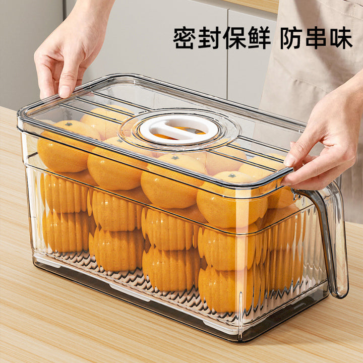 冰箱储物盒收纳盒整理盒冷冻专用食品级保鲜盒厨房蔬菜鸡蛋储物盒