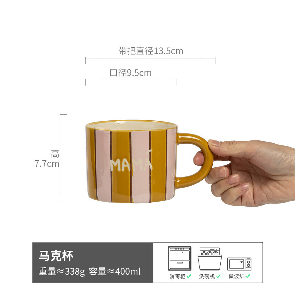 Elegant Ceramic Mug – Aesthetic Ins Style