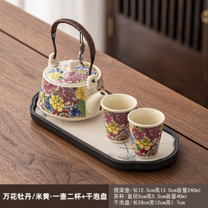 一壶二杯茶具套装家用宿舍酒店餐馆陶瓷功夫茶具泡茶壶茶杯会客