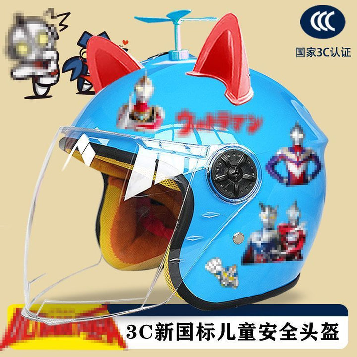 Fall/Winter Children Electric Vehicle Helmet All Season Motorcycle Winter Small Safe