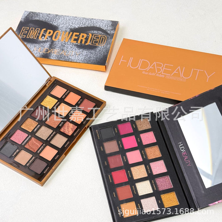 胡达美丽HUDA BEAUTY眼影盘圣诞黄金盘玫瑰em power ed/rose gold