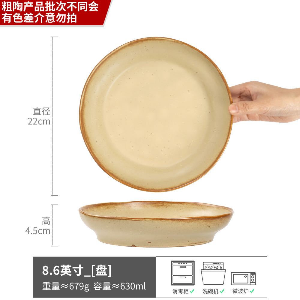 Bowl Vintage Ceramic Bowl Home Plate Tableware Bowl Plate Wholesale Export