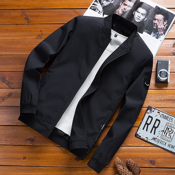 Men's Spring Korean Style Slim Fit Jacket Men Youth Plus Size Men