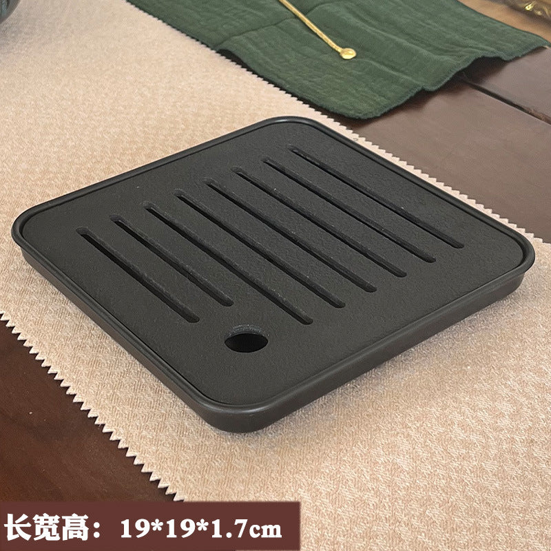 茶盘家用茶台密胺托盘小型干泡盘简约日式轻奢沥水储盘茶海套装