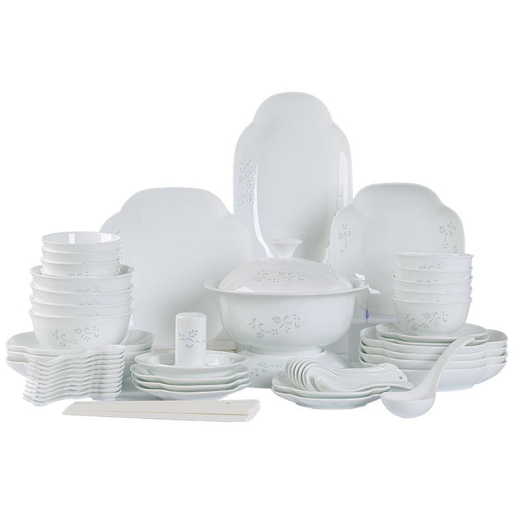 High Temperature Underglaze Porcelain Tableware Gift Housewarming Bowl Wheel Cover Home Bowl & Plate