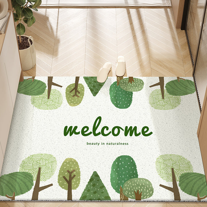 Floral Floor Mat Home Entryway Foot Mat Entryway Decor Stain Resistant Door Mat