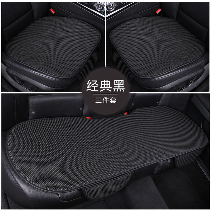 Summer Ice Silk Car Seat Cushion – 3-Piece Breathable Anti-Slip Set